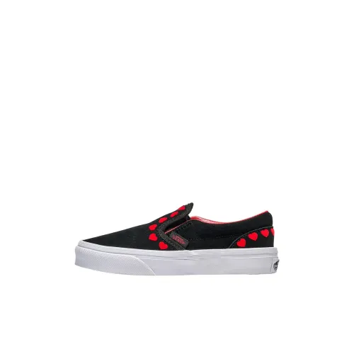 Vans CLASSIC Slip-On Low Top Скейтборд Кроссовки Черные Детские