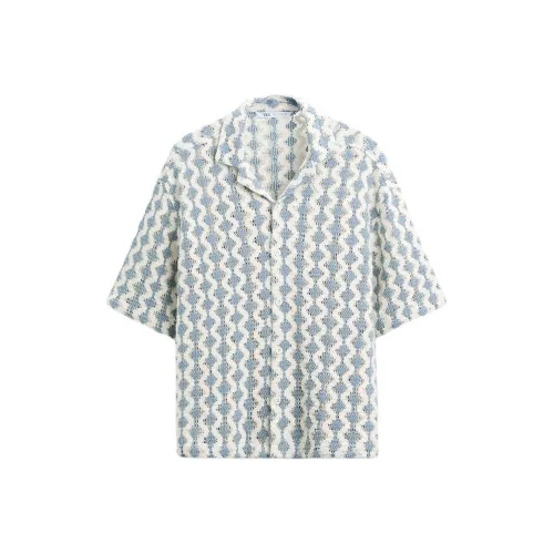 ZARA Синие/Белые Мужские Рубашки