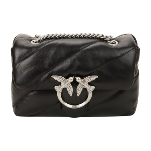 PINKO Puff Шерсть Сумка через плечо Маленькая Женская Черная