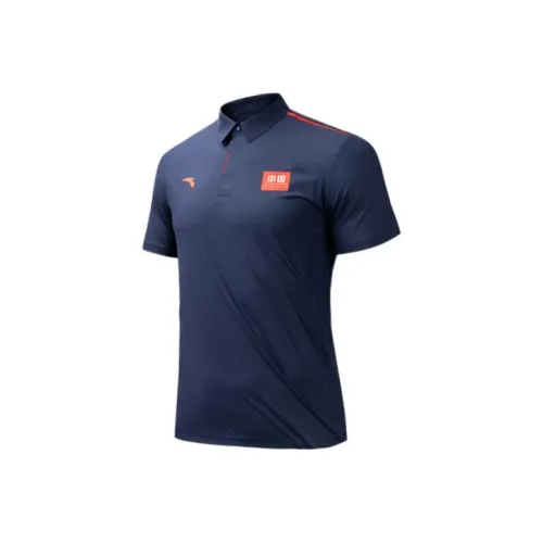 ANTA ZONGXUNXILIE Поло Мужское Полночный синий