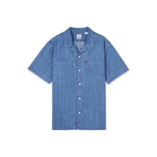 Levis Ярко-синие Мужские Рубашки