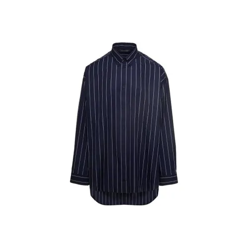 Balenciaga FW23 Рубашка Свободного кроя Мужская Темно-синяя