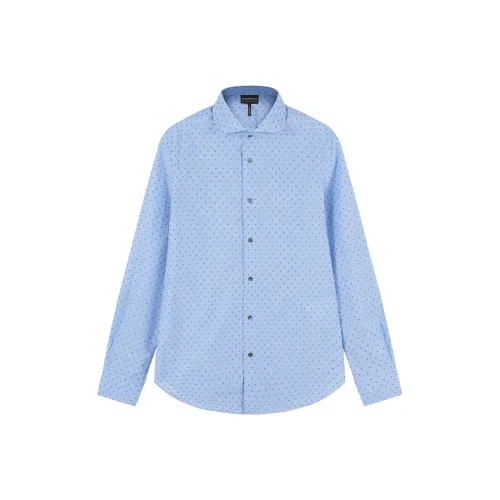 EMPORIO ARMANI Рубашка Мужская Светло-Синяя