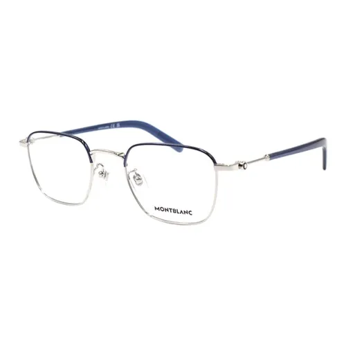 MONTBLANC Сплав Квадратные Оправы для Очков Мужские Синий и Серебряный