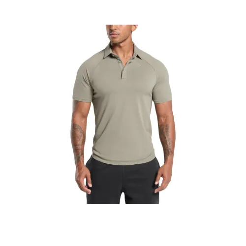 GYMSHARK Поло Мужское Лен Коричневый