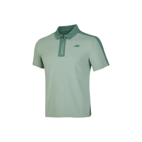 Skechers Поло Мужское Поле Зеленый