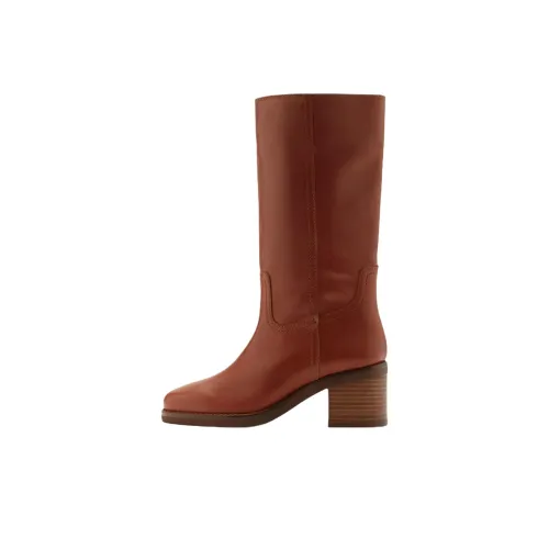 MANGO Колено Высокие сапоги 5,9 см Женские Коричневый