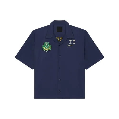 Givenchy SS25 Рубашка Мужская Морской Синий