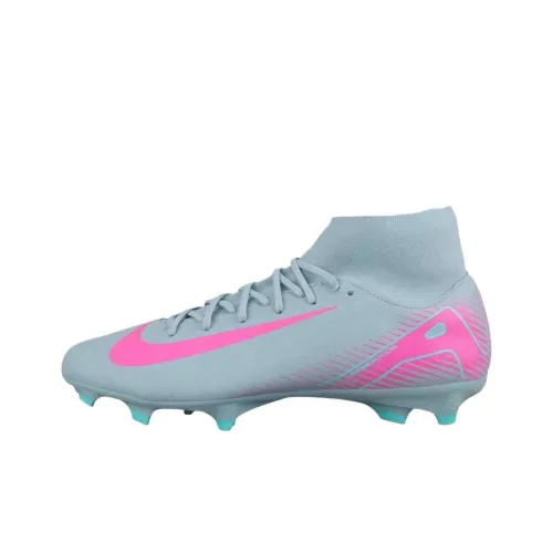 Nike SUPERFLY 10 ACADEMY MG MULTI Ground FG Твердый грунт Носки Универсальные Устойчивые к истиранию Футбольные бутсы Унисекс Синий Розовый