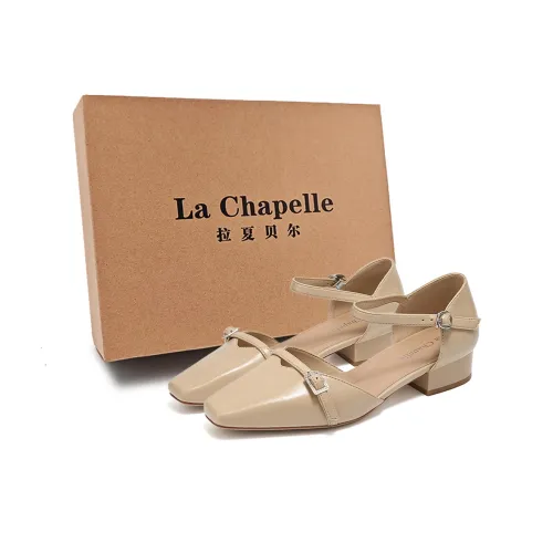 La Chapelle Британский стиль Сладкий стиль Молочно-чайный One Ремень Модный Элегантность Высокий каблук Кэжуал 3 см Женские