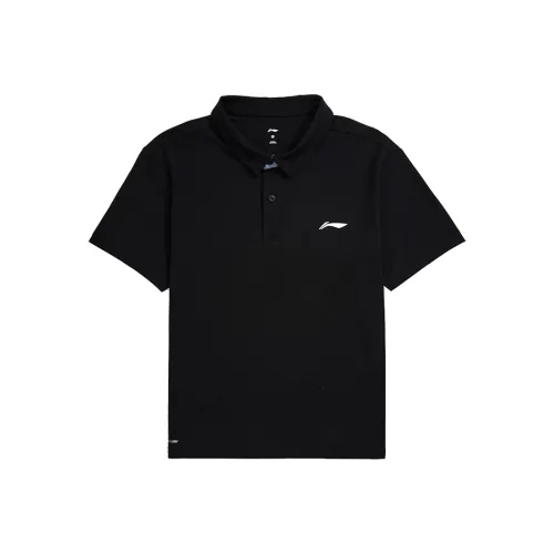 LINING Черное унисекс-поло