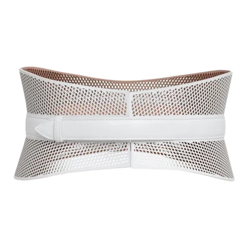 Alaia Телячья кожа Кожаные ремни Унисекс Белый