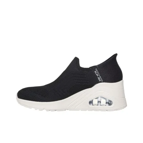 Skechers Uno Wedge Kickin' KNIT Низкий Топ Повседневная Обувь Женская Черная