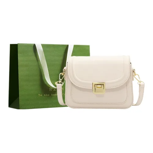 Three Ducklings ПУ (полиуретан) Сумка через плечо Женская Белый Белый и Хаки Черный