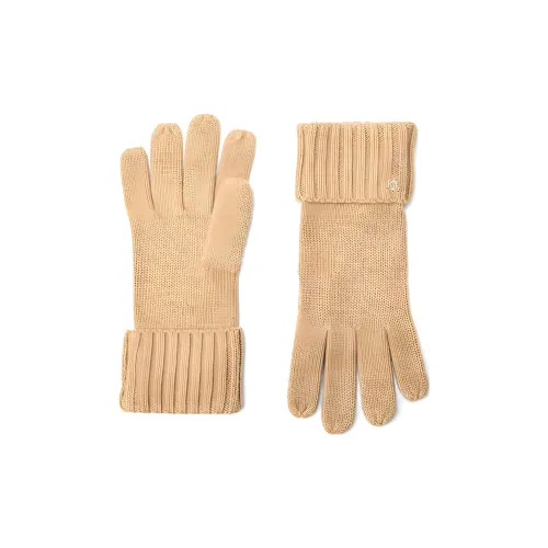 LAUREN RALPH LAUREN 100% хлопок Вязаные перчатки Женские CAMEL