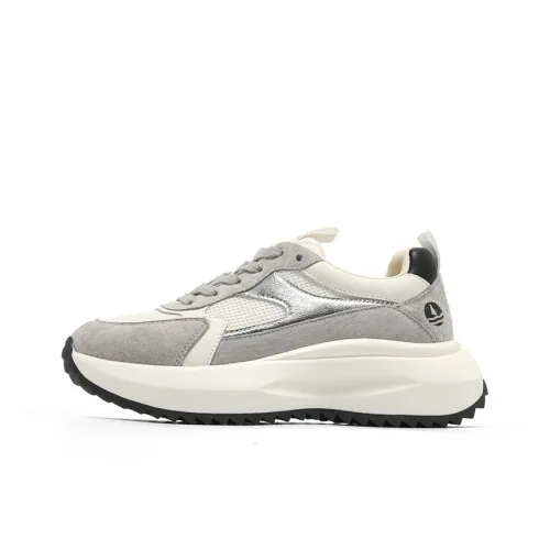 NAVIGARE Маленький Парус Высота Увеличивающий Низкий Топ Повседневный Женский Светло-Серый Белый