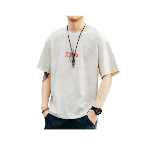 GELANLU Летняя футболка свободный крой унисекс