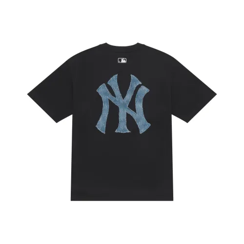 Mlb Base Logo Нью-Йорк Янкис Черная Мужская T-Рубашка