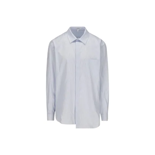 LOEWE Blue Men's Shirts LOEWE Синие Мужские Рубашки