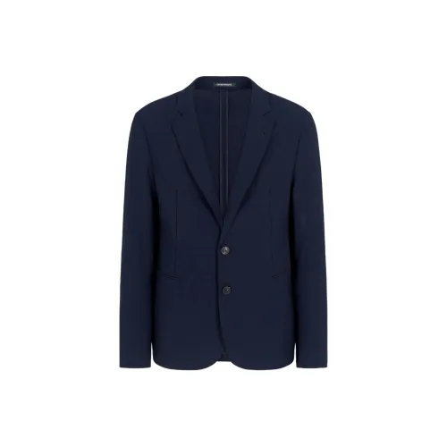 EMPORIO ARMANI Бизнес-костюм Пальто Мужской Темно-синий