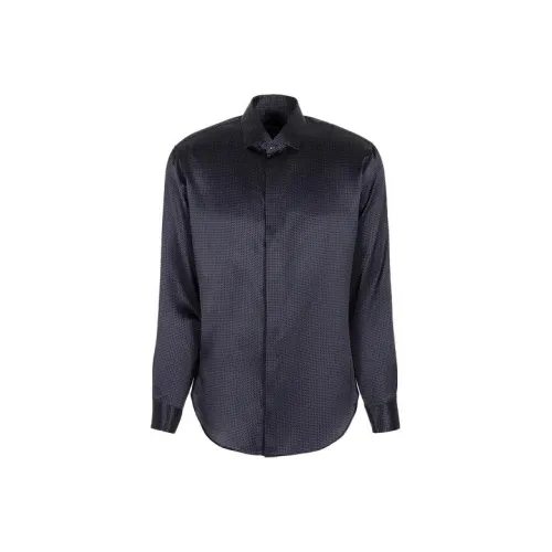 EMPORIO ARMANI Темно-синие мужские рубашки