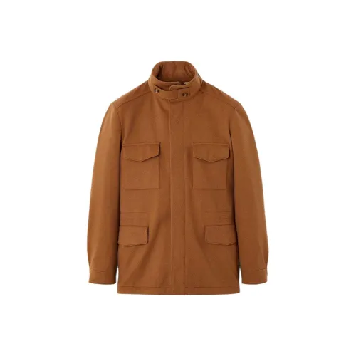 Loro Piana Темно-верблюжий Мужские Куртки