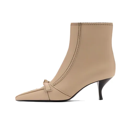 MANGO Botines 6 см Женские Бежевые