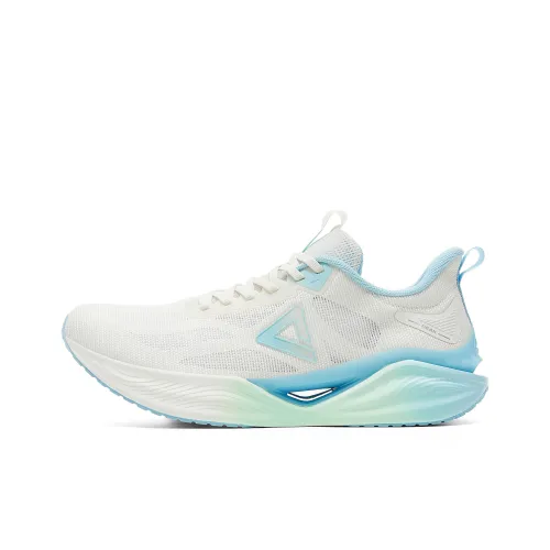 PEAK Flying Feather 006 Устойчивый к истиранию Легкий Отскок Низкий Топ Беговые кроссовки Мужской Молочный Белый Светло-Синий