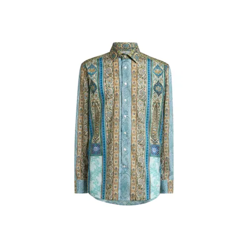 ETRO Мужские Синие Рубашки