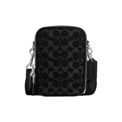 COACH Stanton Denim Сумка через плечо Мини Унисекс Черный