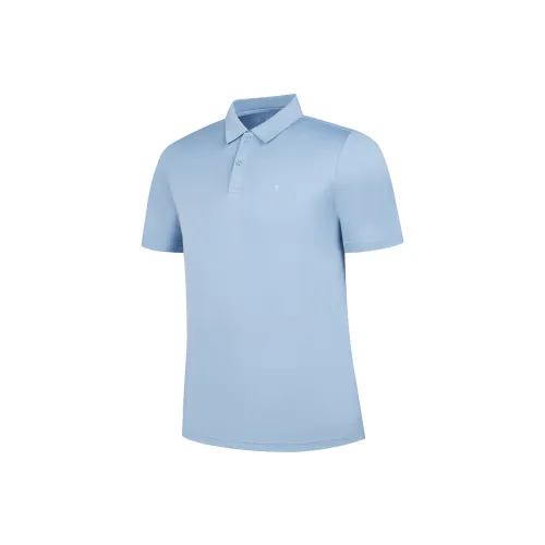 QIAODAN Поло Мужское Мягкое Серый Синий