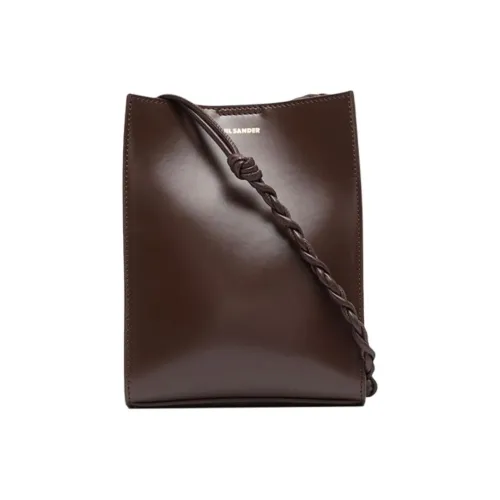 JIL SANDER Tangle Кожа Сумка Сумка через плечо Сумка через плечо Маленькая Унисекс Коричневый