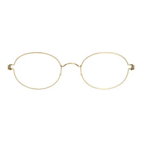 LINDBERG Титановый сплав Овал Оправы для очков Унисекс Золото