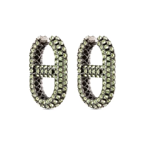 DIOR 30 Montaigne Металлические Серьги Зеленые Женские