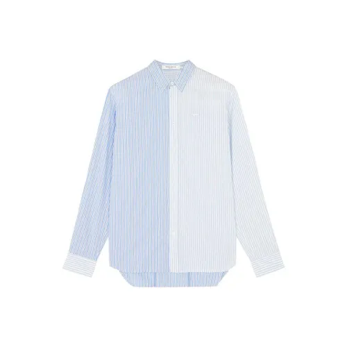 Maison Kitsune Синие Унисекс Рубашки