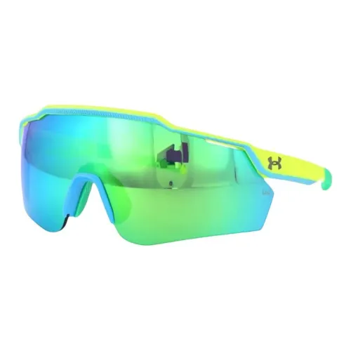 Under Armour Полиамид Нерегулярная форма Солнцезащитные очки Мужской Неоново-желтый
