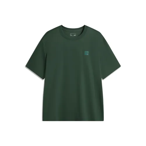 LINING Sports Life Collection Т-рубашка Унисекс Кленовый Деревянно-зеленый