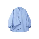 [Heavy Oxford] Светло-синий (с романтическим логотипом "Персиковый цветок" на груди)