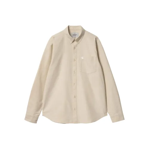 Carhartt WIP Collaboration Кукуруза Шелк Белый Унисекс Рубашки
