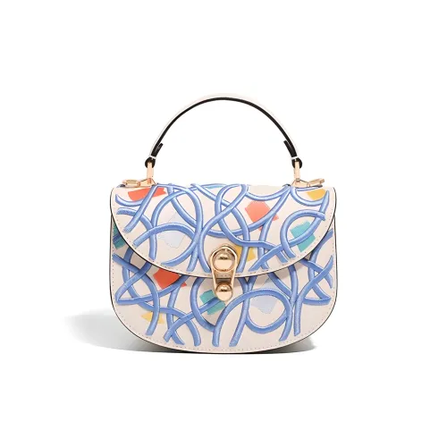 Forever Lucky Коровья кожа Сумка Saddle Сумка через плечо Сумка Женская Very Peri Moon White