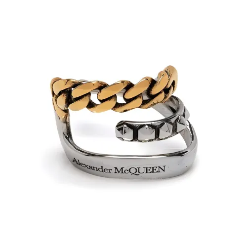 Alexander McQueen Серьги из бронзы Золотой/серебристый Женские