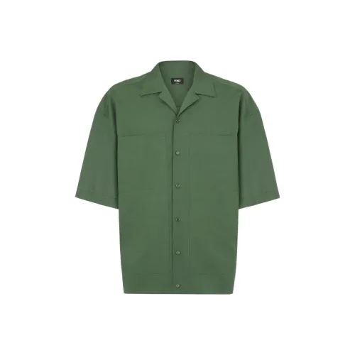 FENDI Зеленые Мужские Рубашки