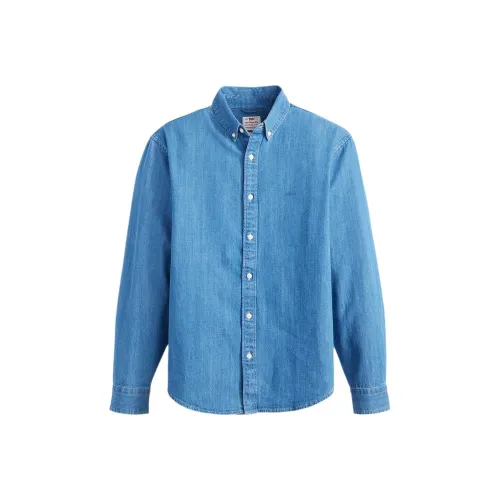Levis Blue Men's Shirts Левис Синие Мужские Рубашки
