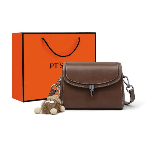 PT'SON Синтетическая кожа Маленькая квадратная сумка подмышечная сумка через плечо обычная женская кофейного цвета