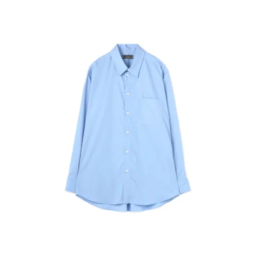 Yohji Yamamoto Саксонский синий унисекс рубашки