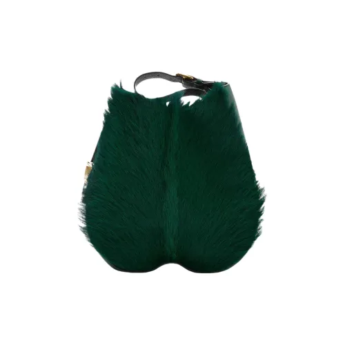 Burberry Козья кожа с телячьей кожей Сумка через плечо Женская Лоза Зеленый