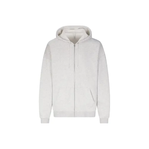 SKIMS Флис Lounge MENS Relaxed ZIP UP Толстовка Sweatshirt Men's Light Melanž GREY Light Photinia GREY