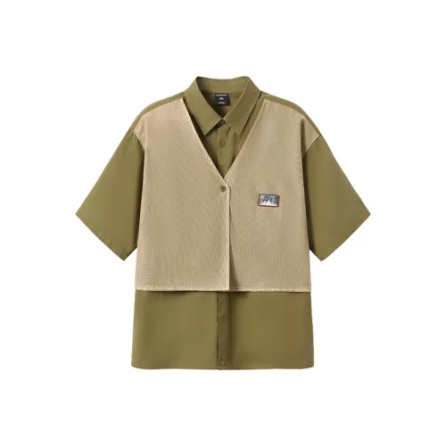 WAYNEXZAVIER Рубашка Мужская Армейская Зеленая