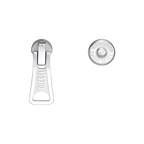 DIESEL Стальной Серьги-гвоздики Унисекс Серебряный