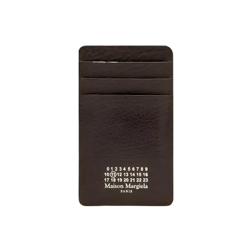 Maison Margiela Держатель для карт из телячьей кожи женский коричневый